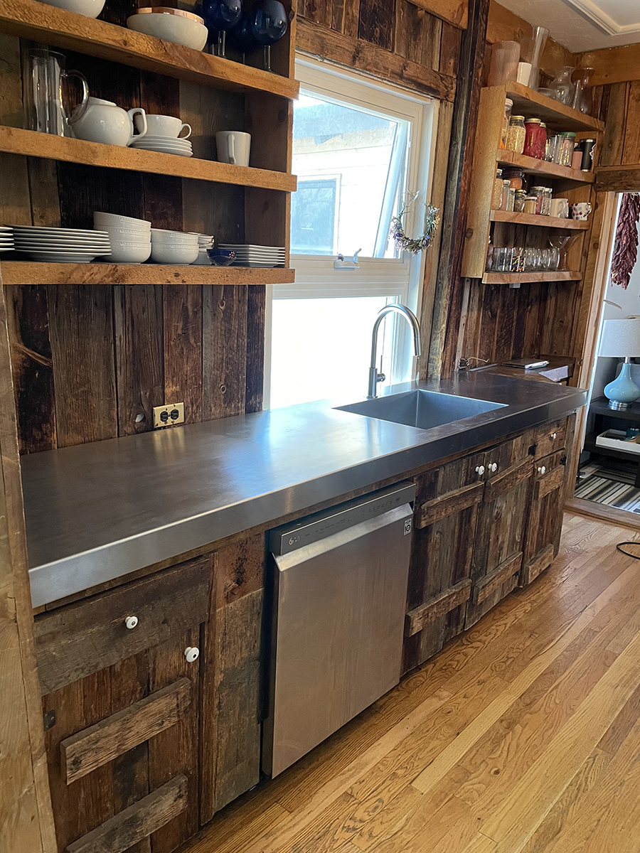 stainless steel counter top